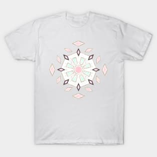 Modern gold Moroccan geometric flower marble image T-Shirt